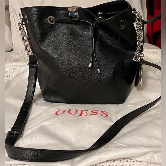 Guess Handbags - NWT Guess Christy Drawstring Bucket Bag- with original dust bag